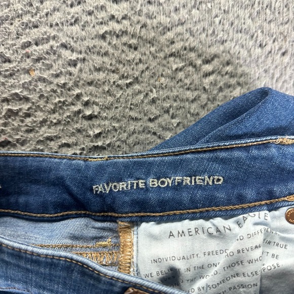 American Eagle Outfitters Favorite Jeans Womens 0 Blue Denim Boyfriend Stretch - Picture 5 of 12